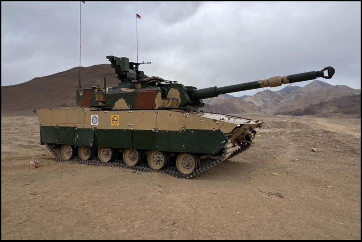 Zorawar Light Tank during high-altitude trials in Ladakh as India develops a family of Himalayan combat vehicles for operations along the Line of Actual Control.