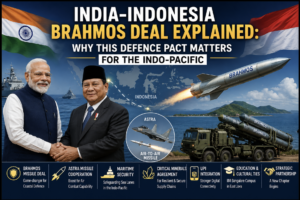 India-Indonesia BrahMos Deal featuring Prime Minister Narendra Modi and President Prabowo Subianto during the signing of the defence agreement.