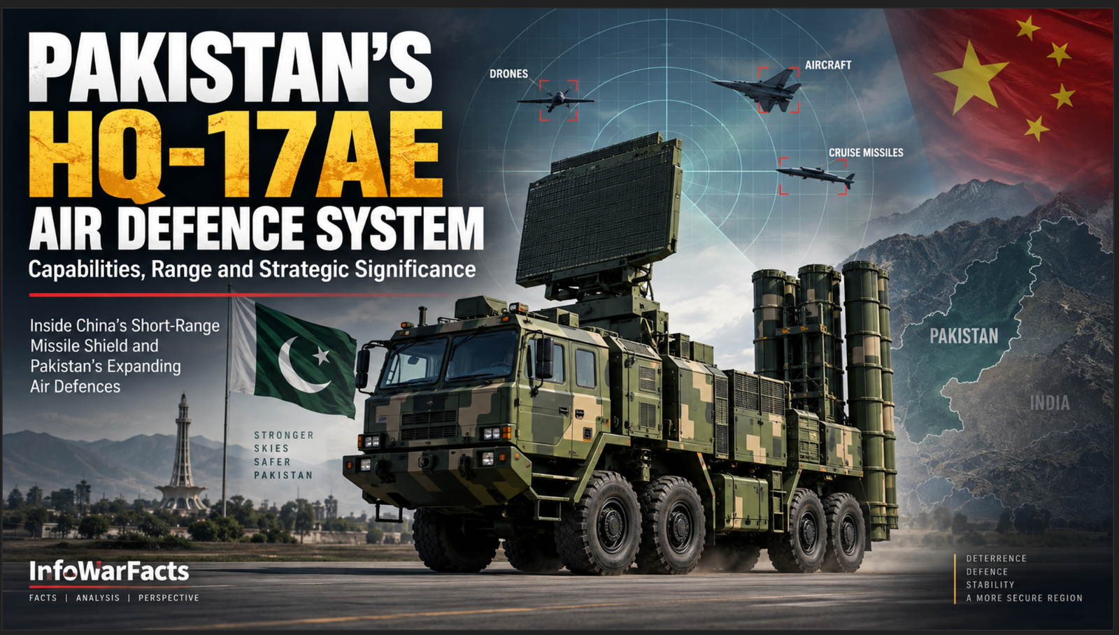 Pakistan HQ-17AE air defence system on a mobile 6x6 launcher