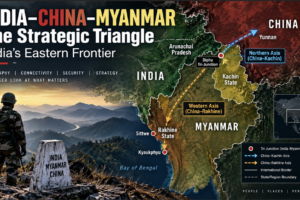 India China Myanmar triangle showing Kachin State, Diphu tri-junction and India's eastern frontier